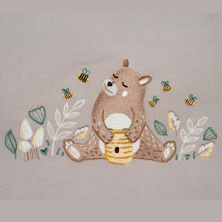 Sleeping bag: The bear and his honey - Greige