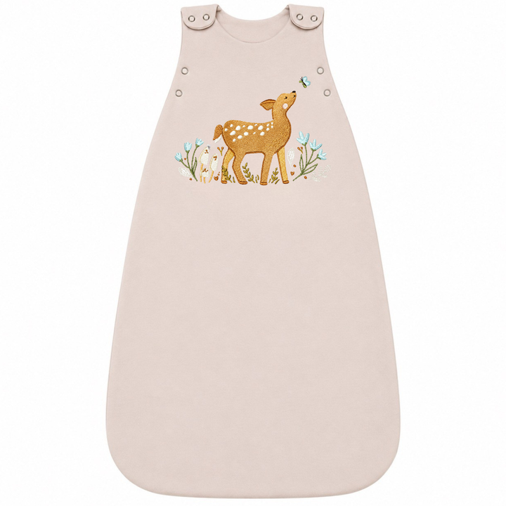 Gigoteuse bébé Ecowool 2-en-1 0–24 mois, Le petit faon, couleur grège