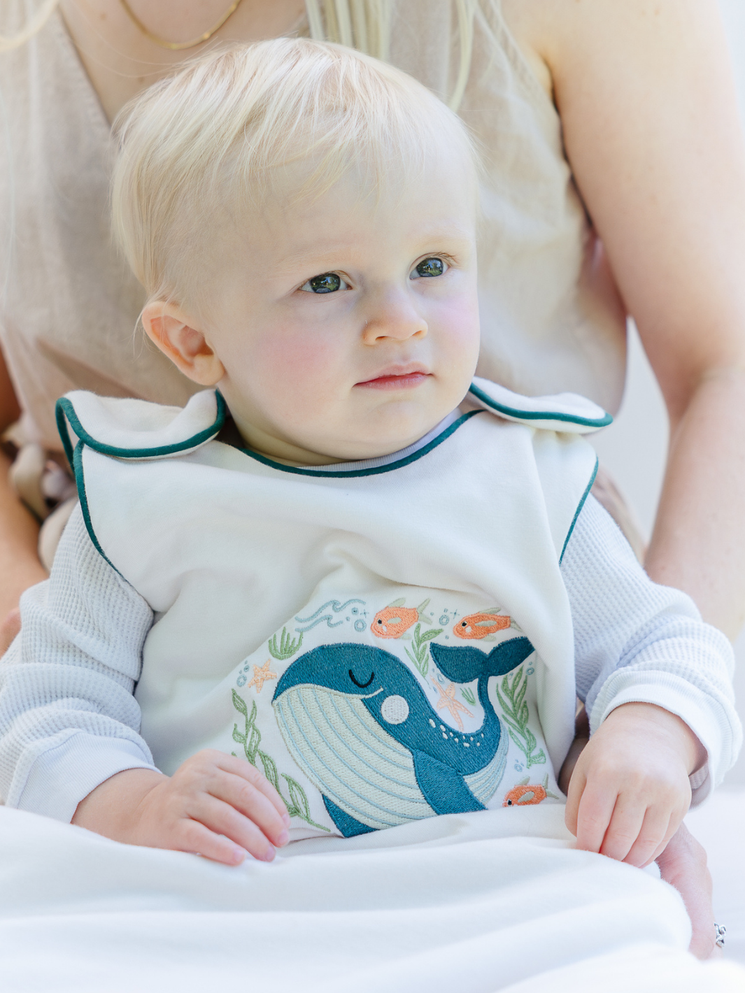 Sleep Sack: Whale Design – Cream