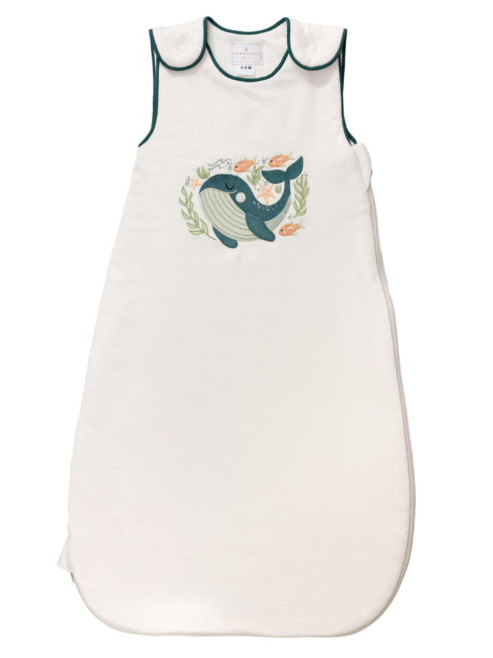 Sleep Sack: Whale Design – Cream