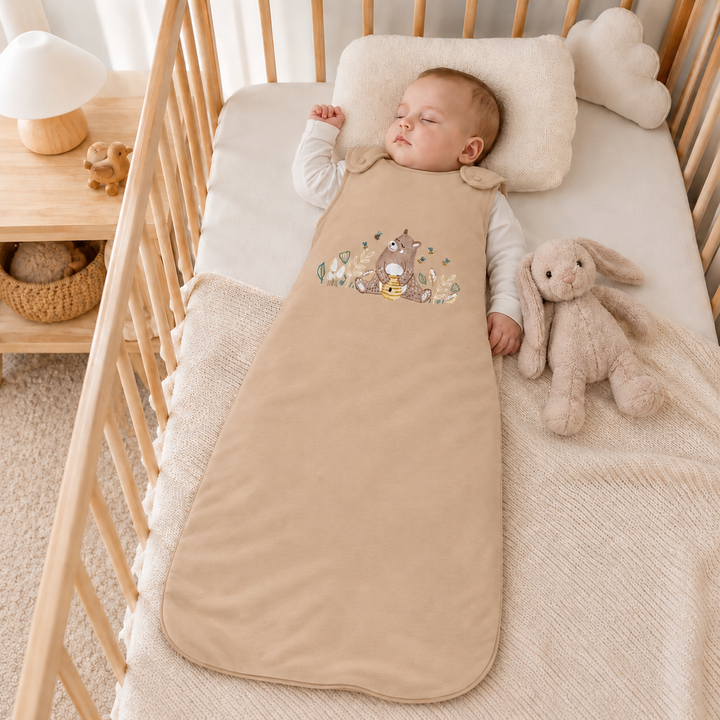 Gigoteuse bébé Ecowool ajustable 0–24 mois couleur miel