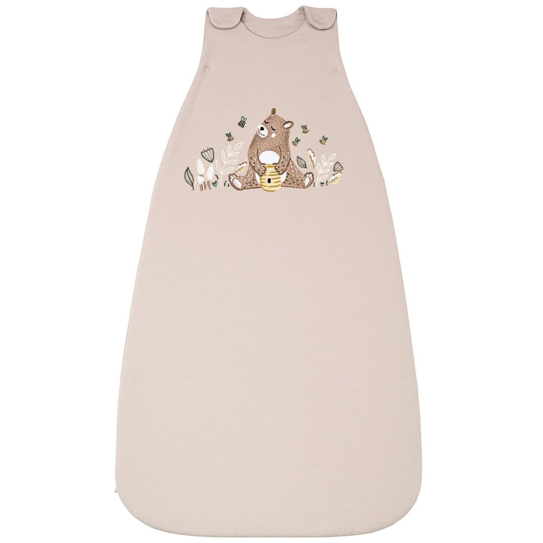 Gigoteuse bébé Ecowool 2-en-1 0–24 mois, L’ours et son miel, couleur grège