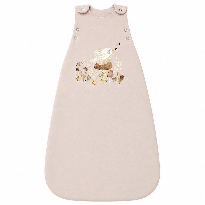 Gigoteuse bébé Ecowool 2-en-1 0–24 mois, Le chant de l’oiseau, couleur grège