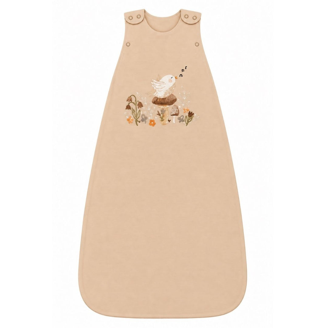Gigoteuse bébé Ecowool 2-en-1 0–24 mois, Le chant de l’oiseau, couleur miel