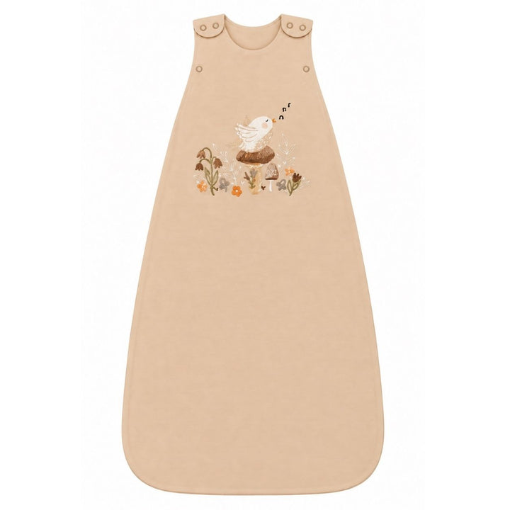 Gigoteuse bébé Ecowool 2-en-1 0–24 mois, Le chant de l’oiseau, couleur miel